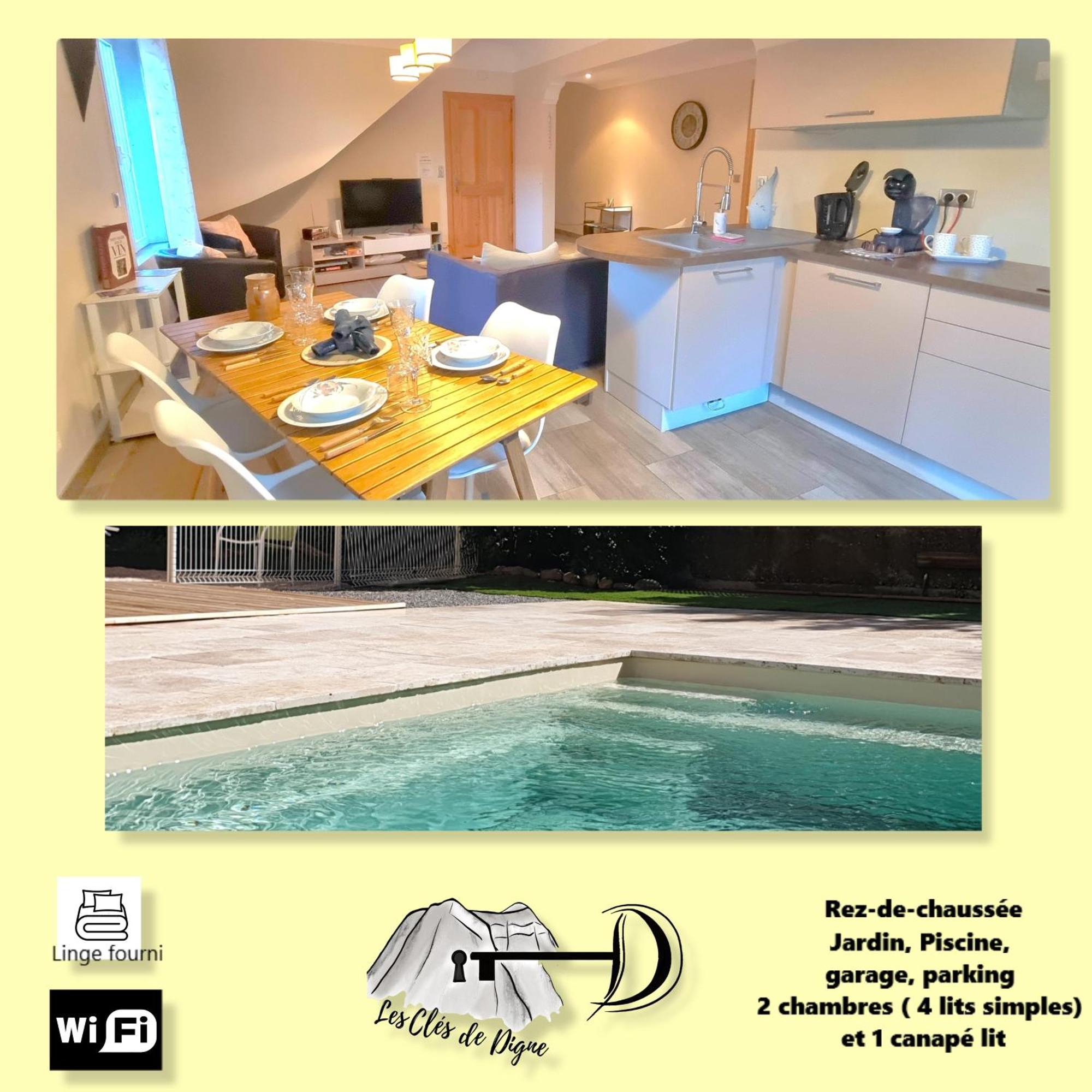 Charmant T3 Avec Piscine ディーニュ・レ・バン エクステリア 写真